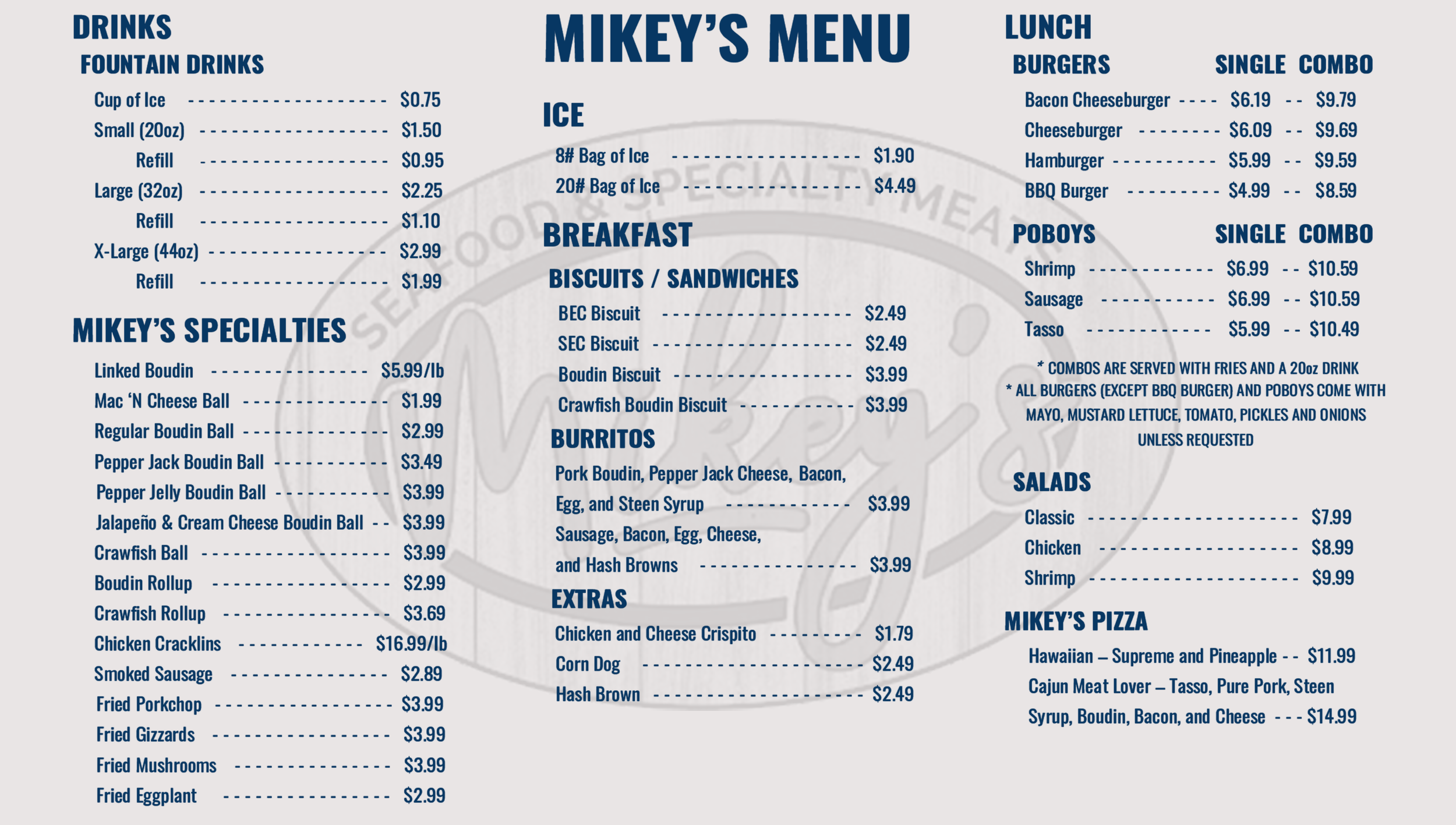 Mikey's — Mikey's Seafood and Specialty Meats
